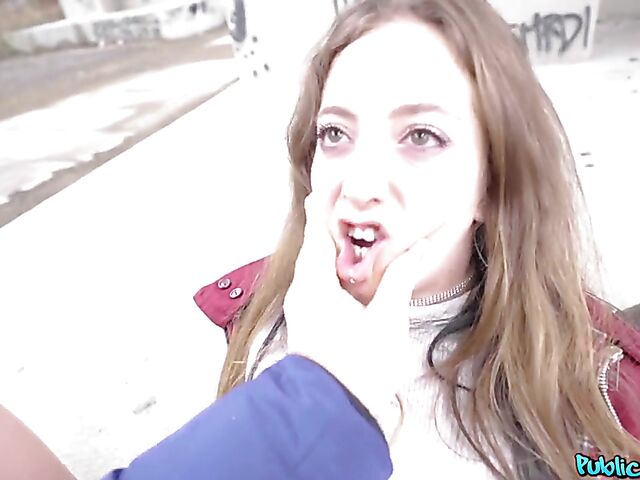 Pantyhose sex in public for cash with Venom Evil