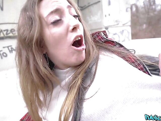 Pantyhose sex in public for cash with Venom Evil