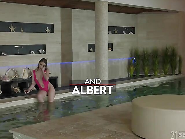 Old young bikini fuck at the spa with Emerald Ocean