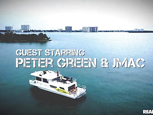 Femdom blowjob in leather with Kyler Quinn and boat sex with Sloan Harper