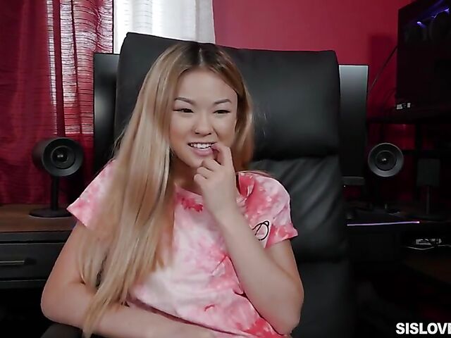 POV Chinese teen Lulu Chu gets banged by her stepbrother