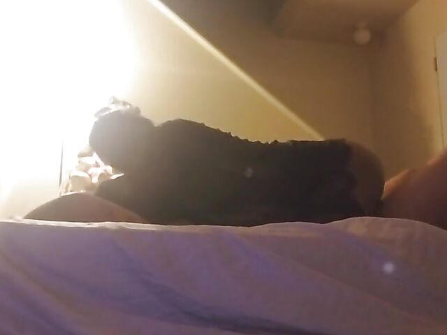 Black amateur couple passionately fucking at home