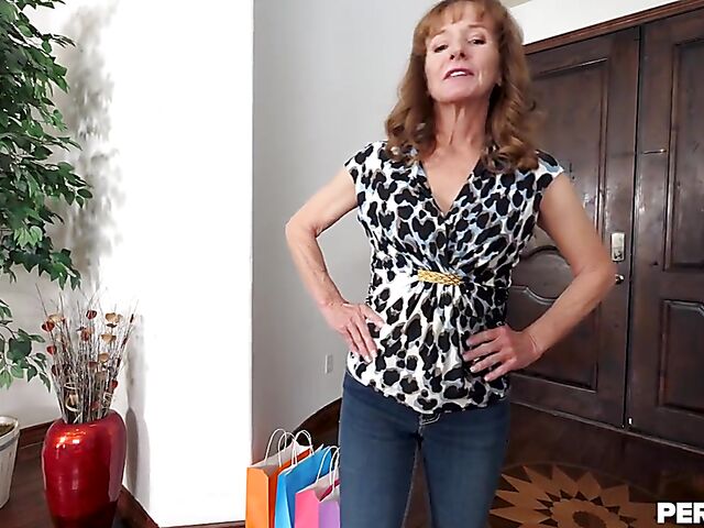 Cyndi Sinclair - Skinny mature POV with a hard dick in her tight old pussy