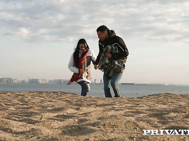 Romantic anal with long-haired brunette Kiara Gold