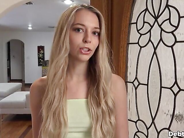 POV tight pussy fuck with teen Lily Larimar to pay debts