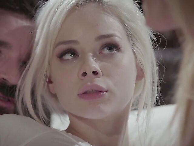 Foster family threesome with shy teen Elsa Jean and eager MILF India Summer