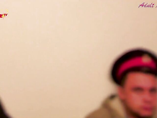 Casting threesome with new British slut Ashleigh