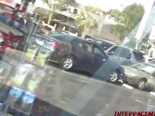 Aline gets picked up for her first BBC threesome with Blackzilla