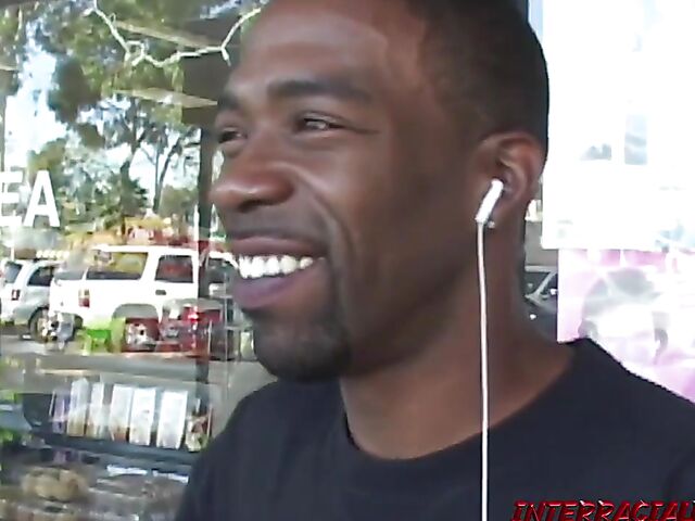 Aline gets picked up for her first BBC threesome with Blackzilla