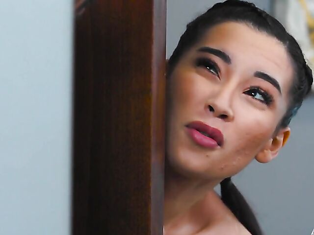 Aria Lee - Small tit teen caught masturbating