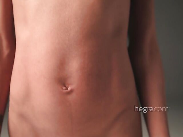 Skinny latina Clau posing nude for the first time