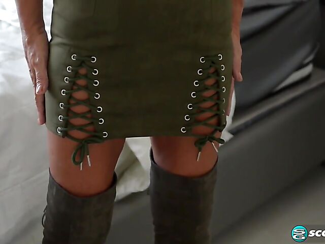 Constance - Mature masturbating in her high boots