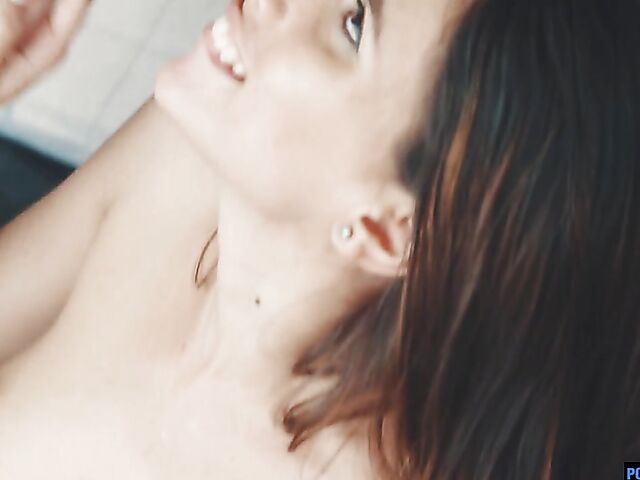 Hot girl Baby Nicols wants that tattooed guy to fuck her twat