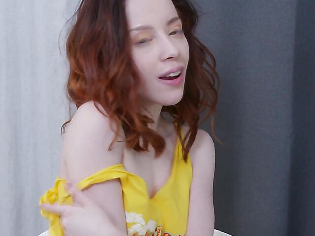 Lottie Magne - Redhead masturbation with a brand new toy