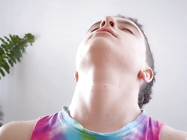 Hairy pantyhose masturbation with short-haired Stone Silver