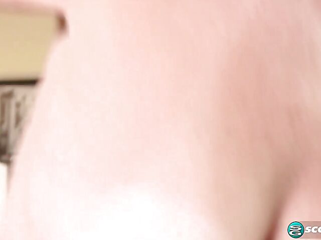 Australian mature solo with a small pink toy in Mia Magnusson's shaved cunt