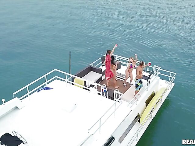 Bikini anal on the boat with Tiffany Watson and blowjob from Kali Roses