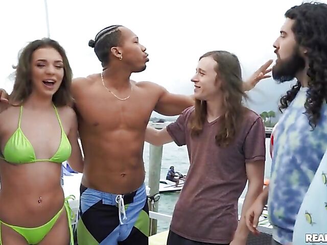 Bikini anal on the boat with Tiffany Watson and blowjob from Kali Roses