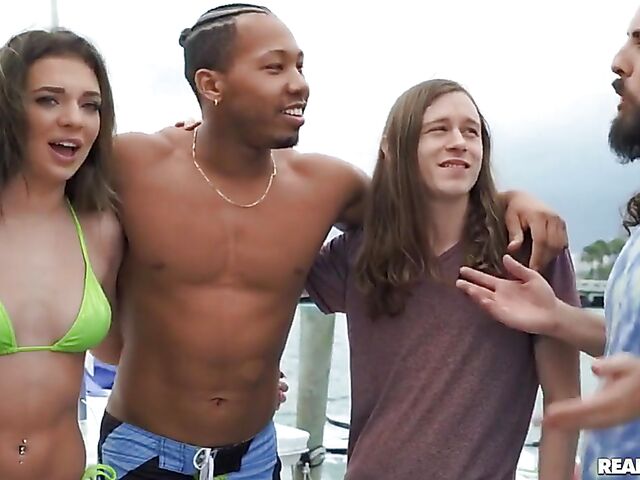 Bikini anal on the boat with Tiffany Watson and blowjob from Kali Roses