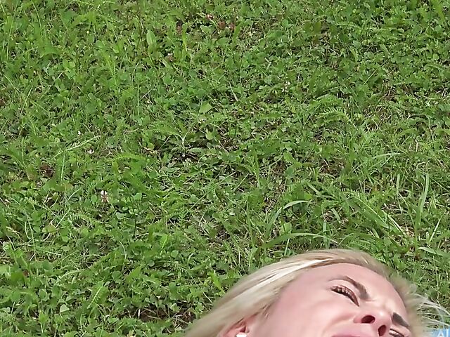 Outdoor lesbian photo shoot with skinny shaved girls Sara Kay and Vinna Reed