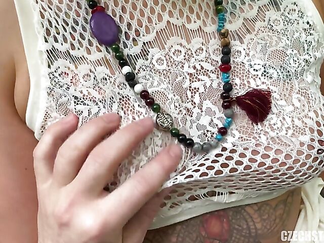 Mud sex for money POV with Czech bald head girl Laura