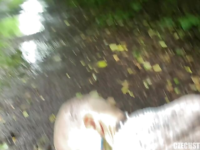 Mud sex for money POV with Czech bald head girl Laura