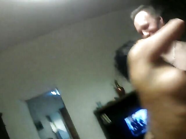 Amateur threesome with a nasty brunette slut