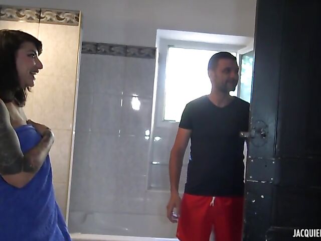 French tattooed MILF Cherry gets tag teamed