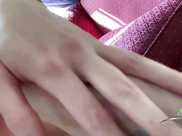 Natural hairy redhead with glasses Rococo Royalle masturbates at home