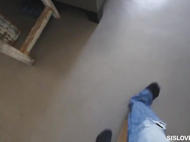 Stepsister roleplay POV with delicious Lana Rhoades taking a black one