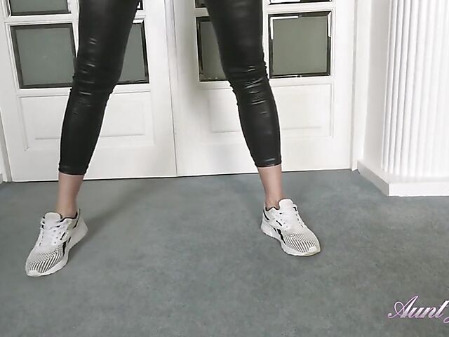 Hairy milf solo with sporty Gerda Sweaty