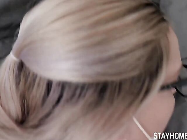 Aften Opal - Girl with glasses POV sex in quarantine wearing a face mask and gloves