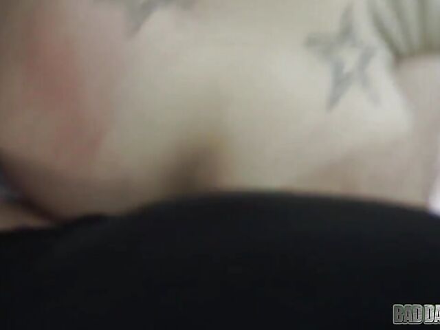 Stepdaughter Lacey Channing comes to daddy for a good POV fucking in his bed