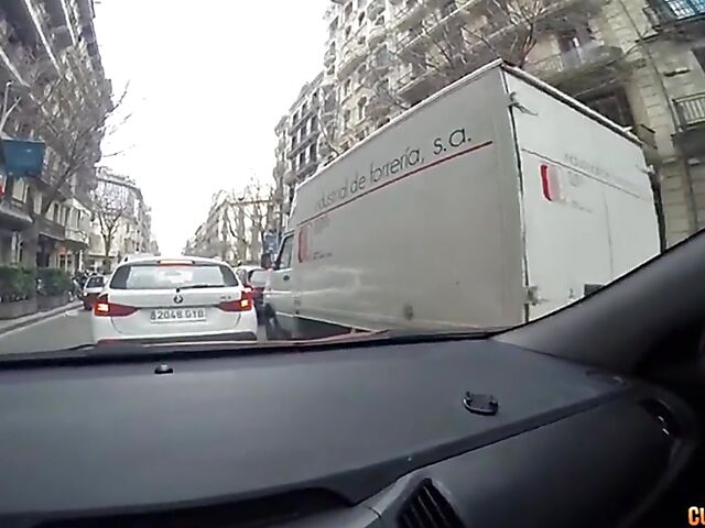 Tattooed Spanish slut Suhaila starts with a car blowjob in public