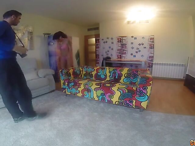 Tattooed Spanish slut Suhaila starts with a car blowjob in public