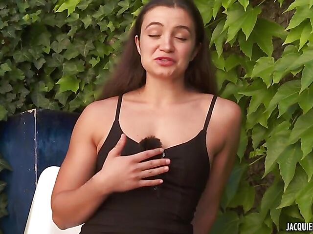 French double penetration in strap lingerie with 22-year-old Claire