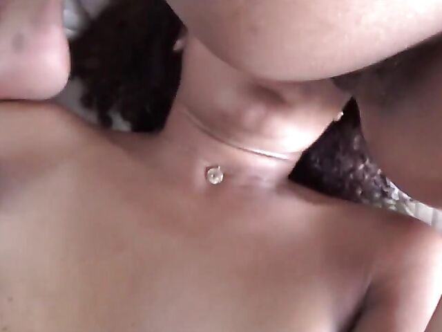 POV ebony FFM with two curly girls sharing a white dick