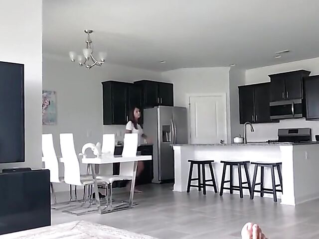 Cute MILF Alexis Zara POV while staying at home