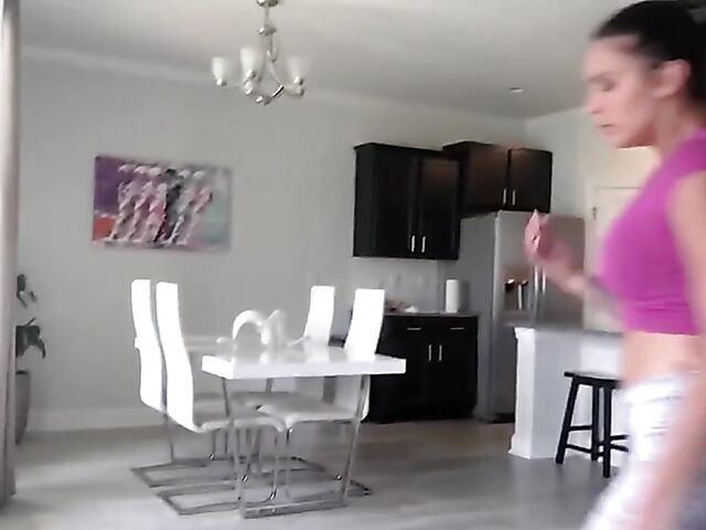 Cute MILF Alexis Zara POV while staying at home