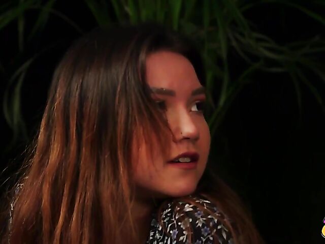 CFNM handjob with petite yoga girl Maya Luna