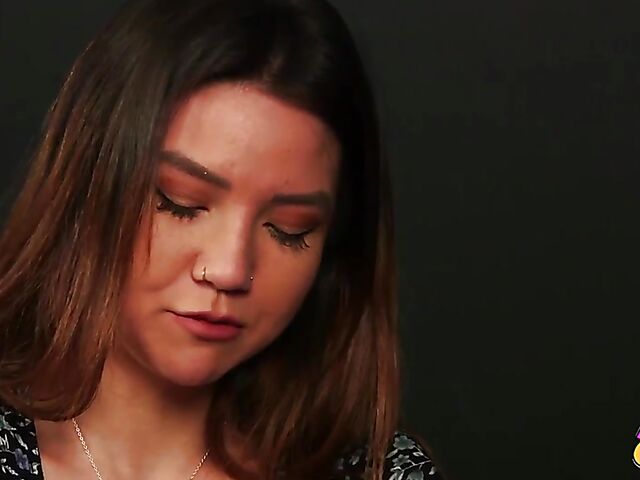 CFNM handjob with petite yoga girl Maya Luna