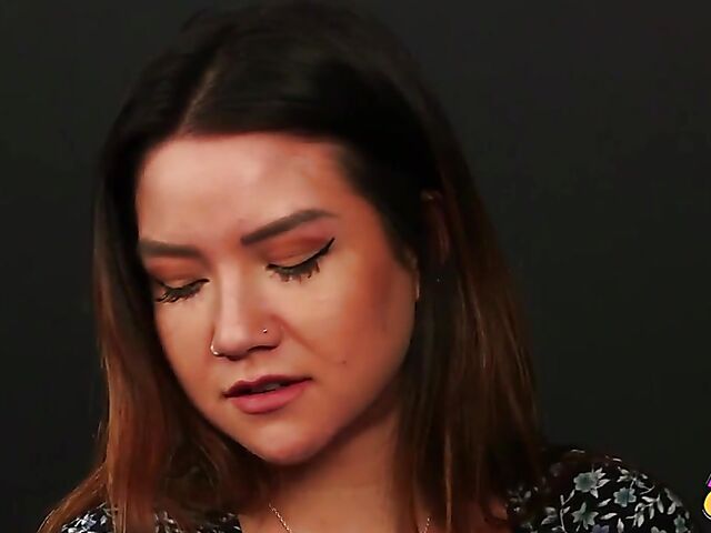 CFNM handjob with petite yoga girl Maya Luna