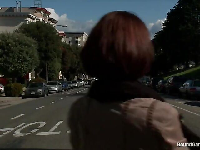 Interracial bondage gangbang with busty McKenzie Lee