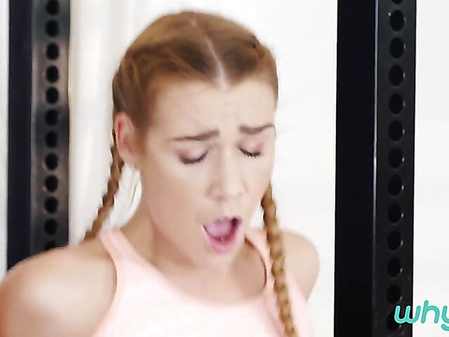 Bisexual threesome in the gym with Thomas Friedl and Adam Veller sucking each other and fucking Alexis Crystal's pussy