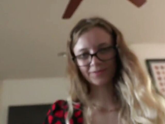 Skinny ATK girlfriend with glasses Riley Star is yours