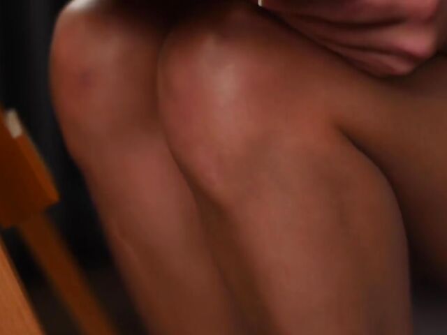 Tina Reese finger painting in the nude for Met Art