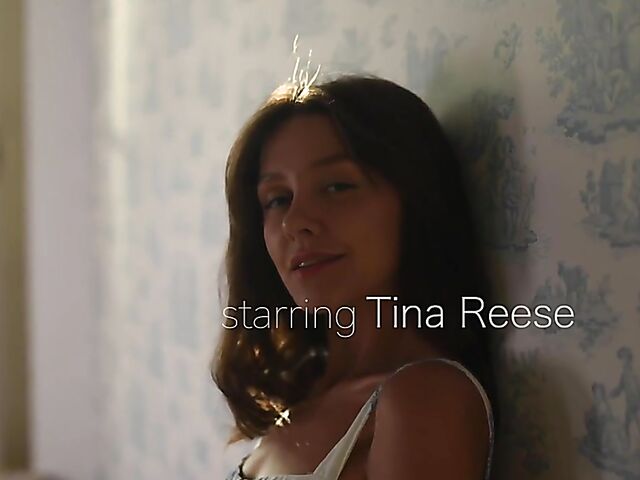 Tina Reese finger painting in the nude for Met Art