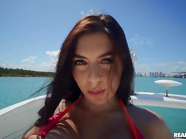 Bikini fuck on the boat with seductive girl Keira Croft