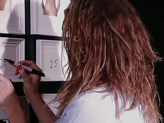 Elite Pain  - Naked slavegirl and clothed mistress hard whipping sessions card by card