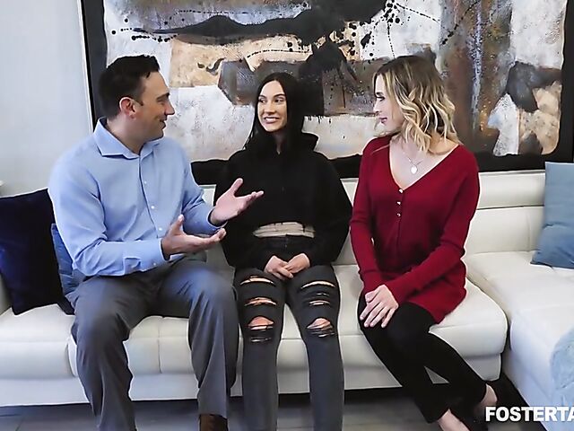 New family threesome with Aiden Ashley and Jasmin Luv